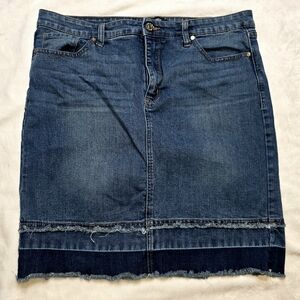 Nine West Dark Blue Denim Pencil Skirt